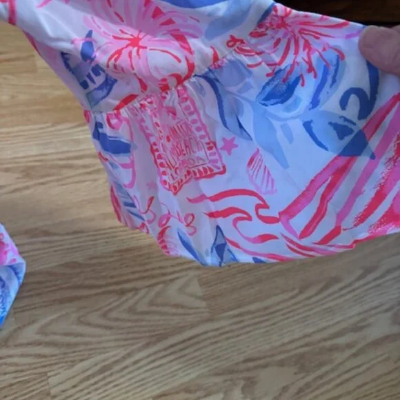 NWT Lilly Pulitzer Danika Tunic Top Size 8 Floral Print V-Neck Bell Sleeves - Picture 5 of 9